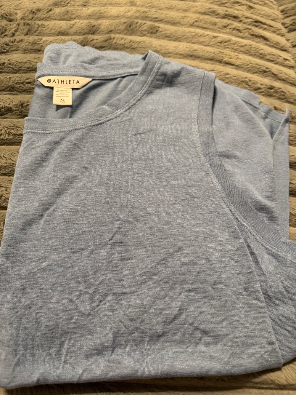 Athleta Pale Blue Crewneck Sleeveless Top